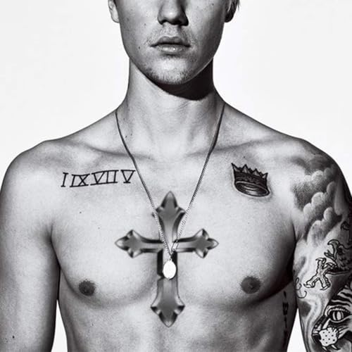 CARGEN Celebrity Life-Size Temporary Tattoos - Realistic Singer J.B Life-Size Temporary Tattoo Chest Back Arm Face Sleeves Fake Tattoo Stickers for Fans for Men Women for Boys Girls for Concert Party - Image 3