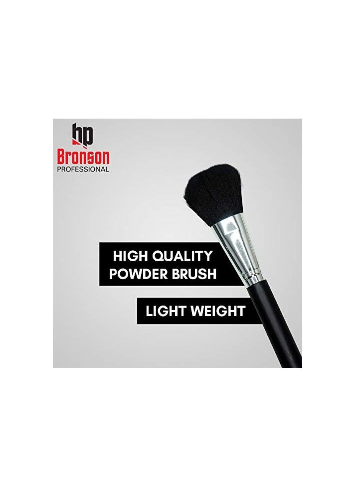 Bronson Professional Powder Brush Multipurpose brush for Foundation Concealer Blush and Compact for flawless finish   Blending Brush Powder Brush Black Color Pack of 1