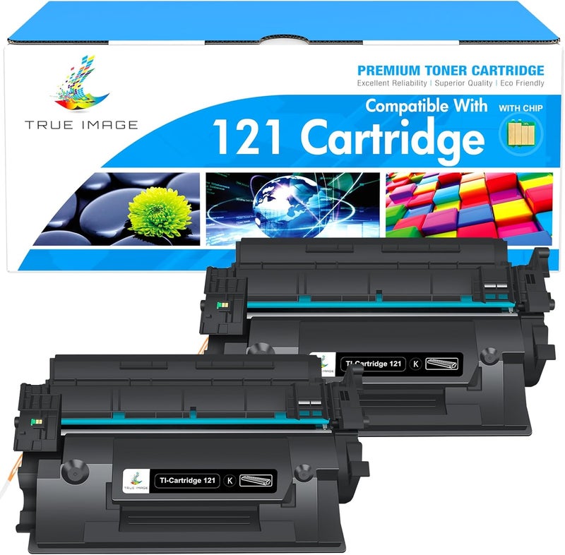 TRUE IMAGE Compatible Toner Cartridge Replacement for Canon 121 CRG-121 CRG121 for Canon imageCLASS D1620 D1650 High Yield Ink Printer (Black, 2-Pack) - Image 1