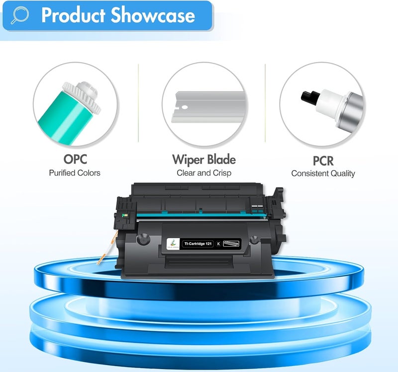TRUE IMAGE Compatible Toner Cartridge Replacement for Canon 121 CRG-121 CRG121 for Canon imageCLASS D1620 D1650 High Yield Ink Printer (Black, 2-Pack) - Image 5