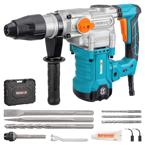 Berserker 1-9/16" SDS-Max Heavy Duty Rotary Hammer Drill with Vibration Control,Safety Clutch,13 Amp 3 Functions Demolition Rotomartillo for Concrete-Including 4 Drill Bits,2 Chisels,Carrying Case - Image 1