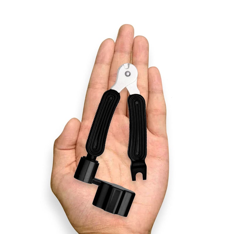 Juarez 3-In-1 Guitar String Winder And Cutter, Multifunctional Guitar String Pin Puller, Guitar Repairing and Adjustment Tool, Black (JRSW200BK) - Image 4