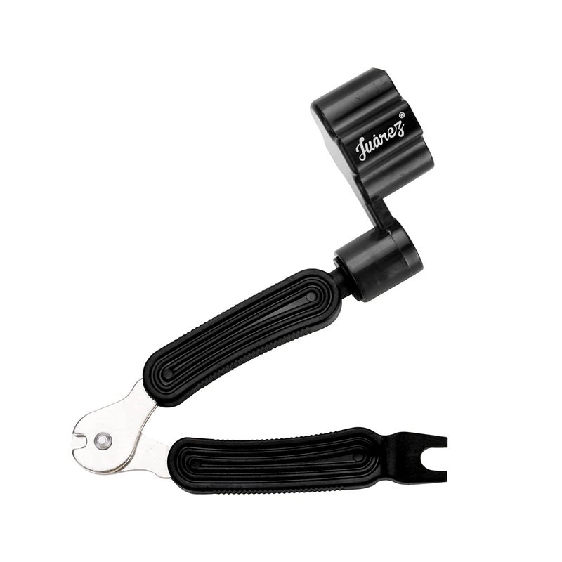 Juarez 3-In-1 Guitar String Winder And Cutter, Multifunctional Guitar String Pin Puller, Guitar Repairing and Adjustment Tool, Black (JRSW200BK) - Image 1