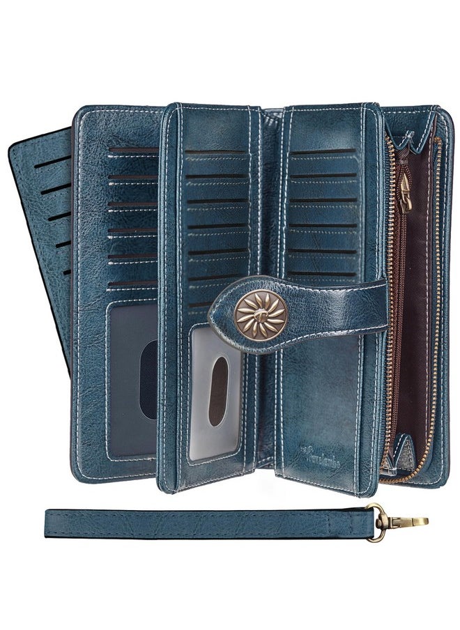 Womens Wallet Large Capacity Rfid Blocking Genuine Leather Wristlet Wallets(Peacock Blue) - pzsku/Z7B2920F3CC04C3A3AF0CZ/45/_/1714990502/208ac83d-207b-42d6-a0cf-e2bf12231139