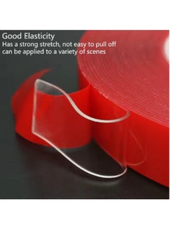Generic Double Sided Adhesive Tape Acrylic Transparent No Traces Waterproof Red Tape Sticker 30mmx3m  - Image 3