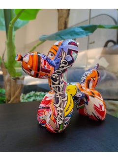 SYOSI Balloon Dog, Mini Standing Colorful Balloon Dog Statue, Resin Creative Cute Animal Craft for Home Bedroom Living Room and Office Decoration  - Image 3