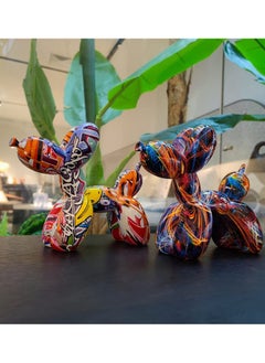 SYOSI Balloon Dog, Mini Standing Colorful Balloon Dog Statue, Resin Creative Cute Animal Craft for Home Bedroom Living Room and Office Decoration  - Image 5