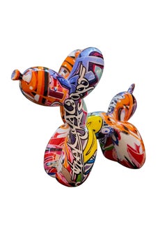SYOSI Balloon Dog, Mini Standing Colorful Balloon Dog Statue, Resin Creative Cute Animal Craft for Home Bedroom Living Room and Office Decoration  - Image 1