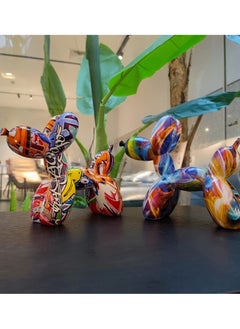 SYOSI Balloon Dog, Mini Standing Colorful Balloon Dog Statue, Resin Creative Cute Animal Craft for Home Bedroom Living Room and Office Decoration  - Image 4