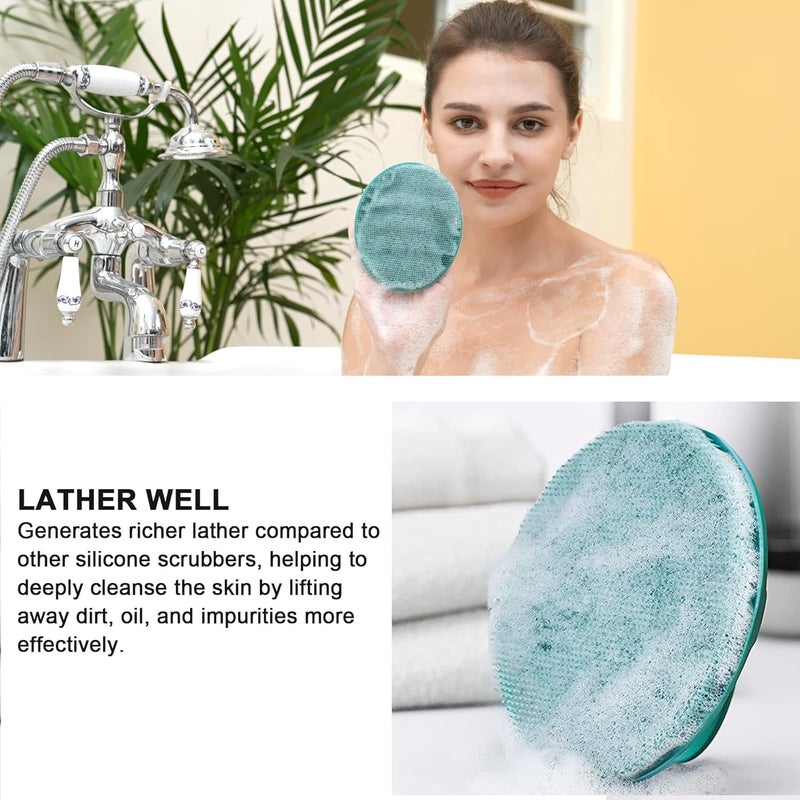 Innerneed Food-Grade Soft Silicone Body Cleansing Brush Shower Scrubber, Gentle Exfoliating and Massage for All Kinds of Skin (Pack of 4) - Image 3