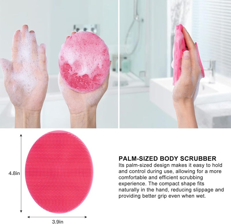 Innerneed Food-Grade Soft Silicone Body Cleansing Brush Shower Scrubber, Gentle Exfoliating and Massage for All Kinds of Skin (Pack of 4) - Image 4