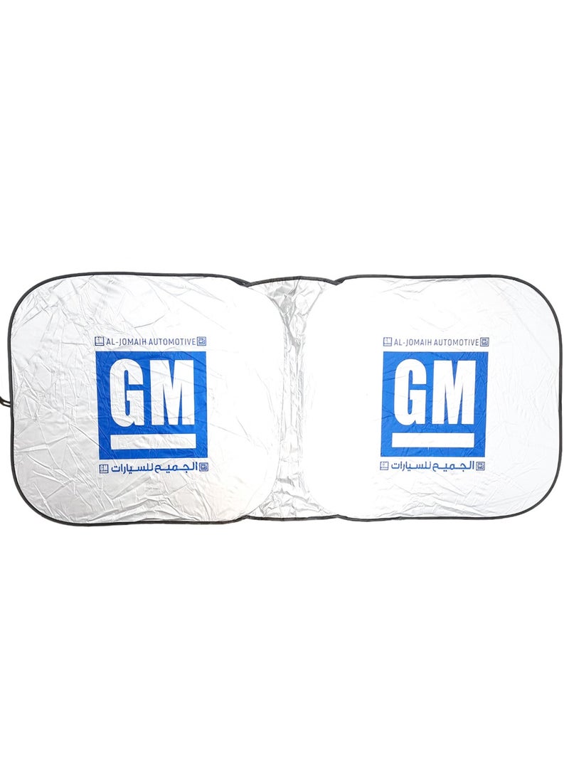 GM Windshield Sunshade for Car – Foldable Reflective Front Window Sun Shade, Heat & UV Protection, Universal Fit, Portable Auto Sun Visor with Storage Pouch - Image 1