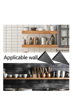 Floating Shelf Brackets, 13x16.5 cm 4 Pcs Wall Mounted Hidden Triangle Shelf Bracket, Wall Brackets for Shelves Support, Floating Shelf Hardware for Home Decor/Organization, with Screws - pzsku/Z7B294918C4525F8188C8Z/45/_/1713855545/d59e24c1-43c0-43e0-aab5-a211a7ecf5d1