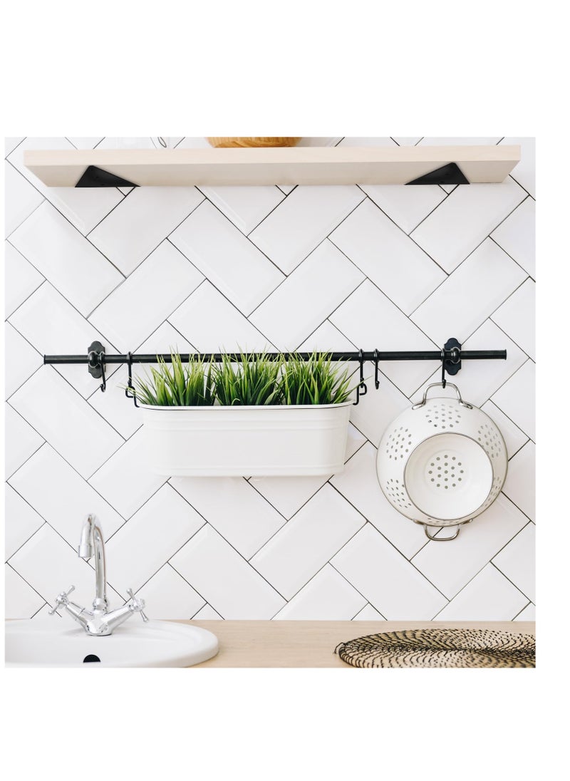 Excefore Floating Shelf Brackets, 13x16.5 cm 4 Pcs Wall Mounted Hidden Triangle Shelf Bracket, Wall Brackets for Shelves Support, Floating Shelf Hardware for Home Decor/Organization, with Screws  - Image 5