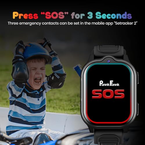 PunnkFunnk TrackNova 4G/5G Kids Smart Watch | HD Video Call | Live GPS Tracking | App Control | Safe Zone & SOS | Games | Family Chat | 800mAh Long Battery | FaceLock | Safety Watch for Kids - (Black) - Image 5