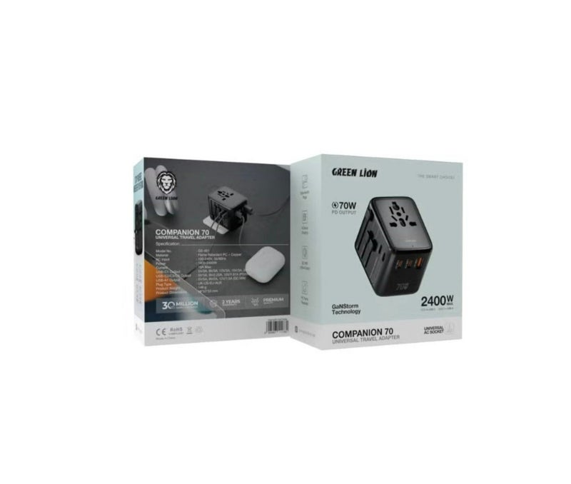 GreenLion Green Lion COMPANION 70 Gan PD 70W Travel Adapter - Image 4
