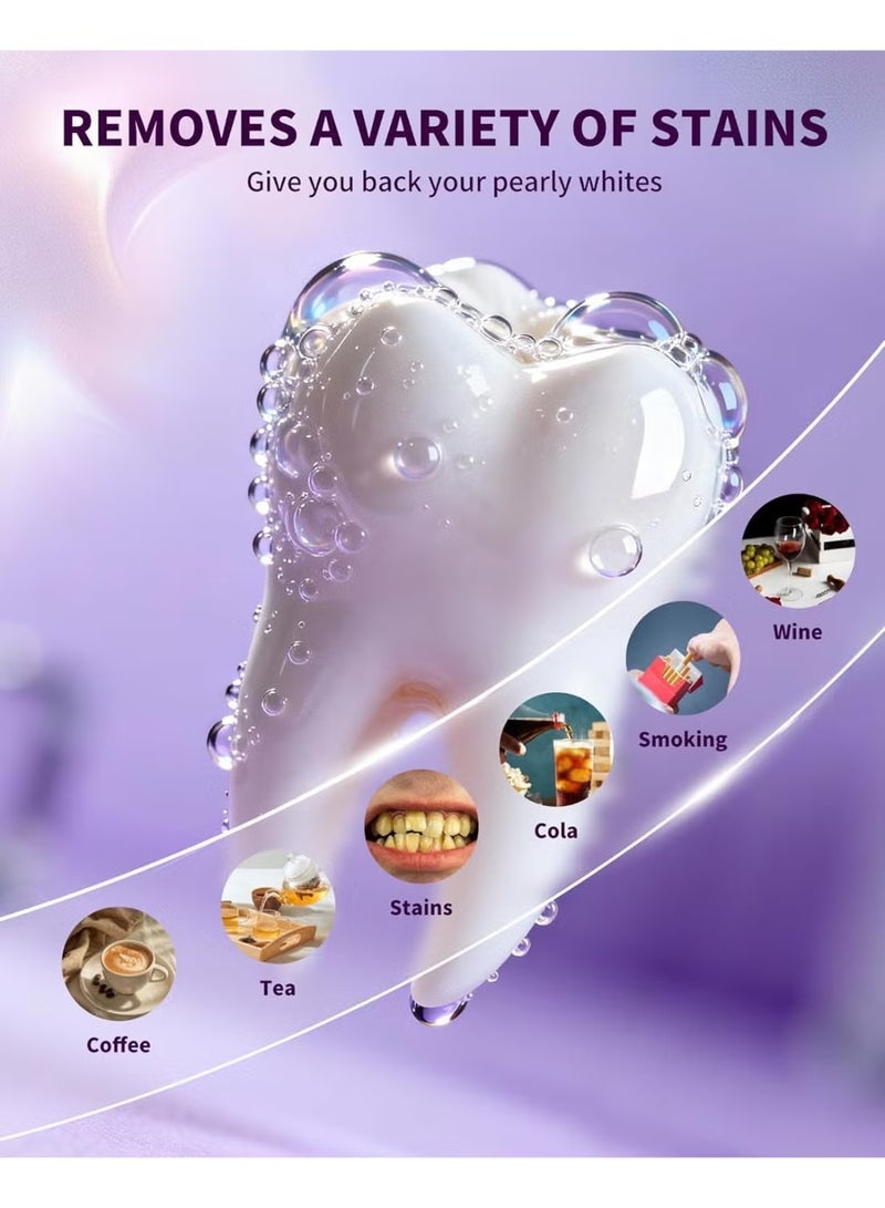 SMILEKIT Purple Whitening Strips, Gently Remove Tooth Stains, Protect Tooth Enamel, Use Advanced 9d Whitening Technology to Create A Brighter Smile, Enamel Safe for Sensitive Tooth, 28 Strips - Image 5