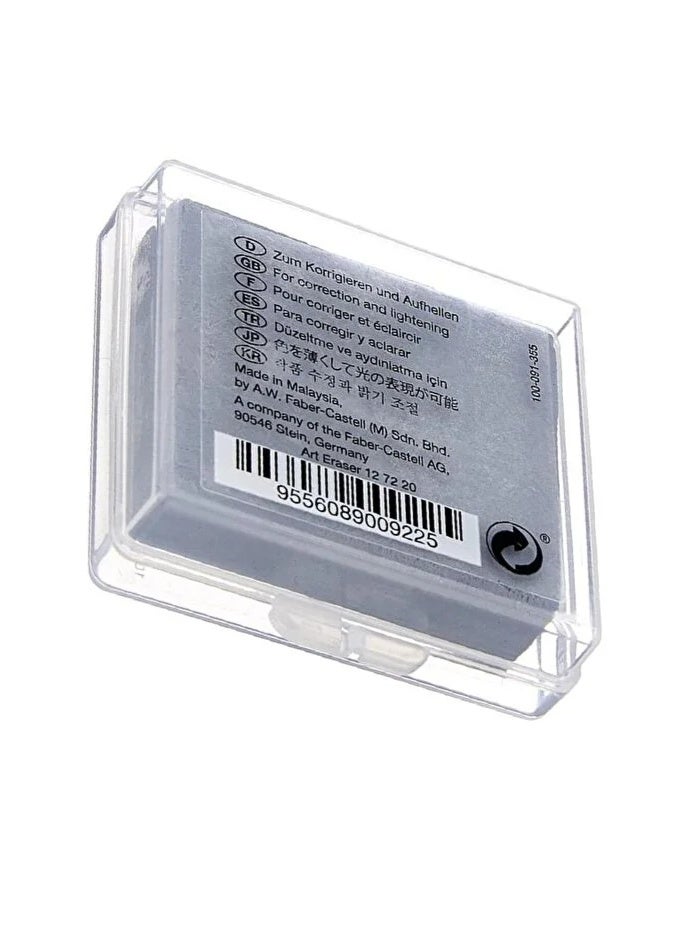 Faber-Castell Kneaded Eraser with Plastic Storage Box for Drawing & Sketching - Grey - Image 3