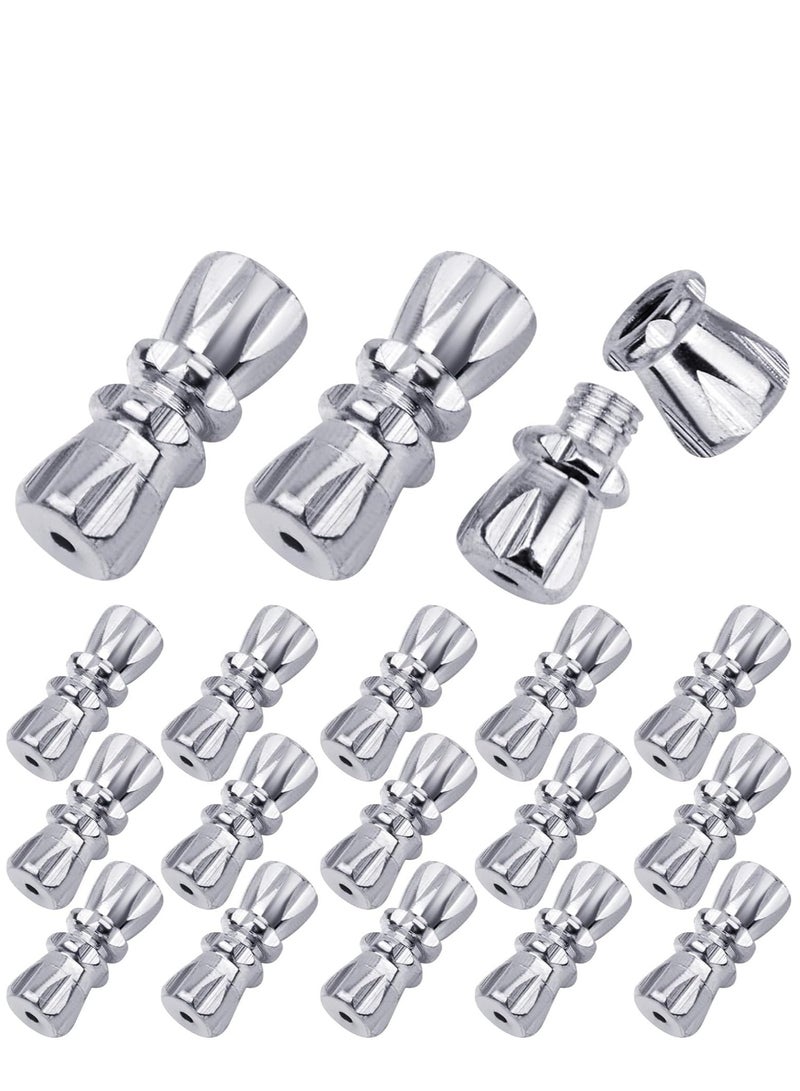 Excefore 50 Pieces Barrel Screw Clasps Brass Screw Twist Clasps End Tip Barrel Clasps Fastener Connectors for DIY Necklace Bracelet Jewelry Making Repairing - Image 1