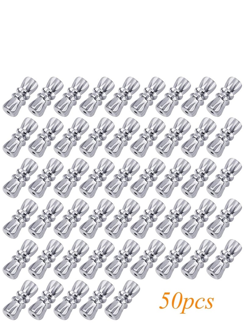 Excefore 50 Pieces Barrel Screw Clasps Brass Screw Twist Clasps End Tip Barrel Clasps Fastener Connectors for DIY Necklace Bracelet Jewelry Making Repairing - Image 2