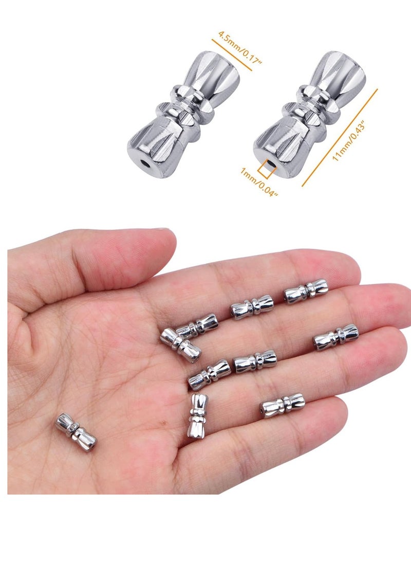 Excefore 50 Pieces Barrel Screw Clasps Brass Screw Twist Clasps End Tip Barrel Clasps Fastener Connectors for DIY Necklace Bracelet Jewelry Making Repairing - Image 3