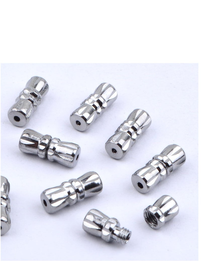 Excefore 50 Pieces Barrel Screw Clasps Brass Screw Twist Clasps End Tip Barrel Clasps Fastener Connectors for DIY Necklace Bracelet Jewelry Making Repairing - Image 4