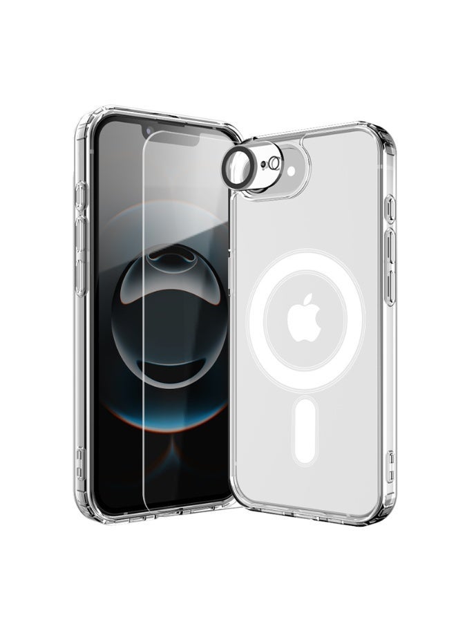 Raxoom 3-in-1 Heavy Duty Protection Magsafe Case for iPhone 16e | 360Â° Anti-Shock Protection | Magsafe Cover Case | Lens Protection | 9H Glass Screen Protector - Image 1