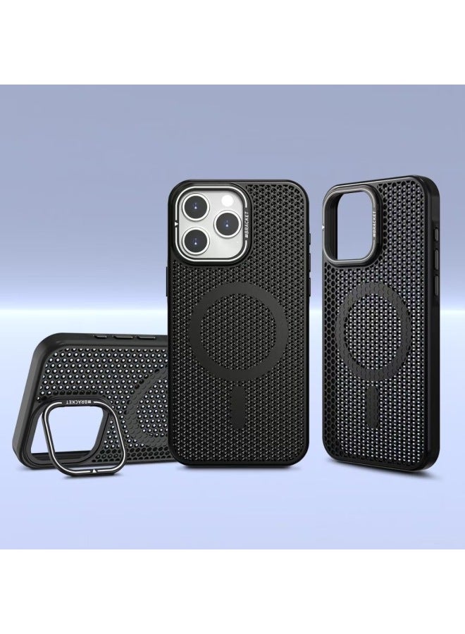 Honeycomb Heat Dissipation Invisible Lens Bracket Mobile Phone Case For Apple Skin Sense Magnetic Cover Multiple Models Available