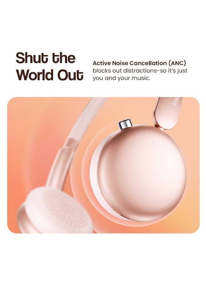 Wireless Headphones, Bluetooth 5.4 Headset, 8H Playtime, ANC Over-Ear Headphones, 40mm Drivers, LED Indicator, Voice Assistant, Calls, Game  Music, Type-C Charging - Image 2