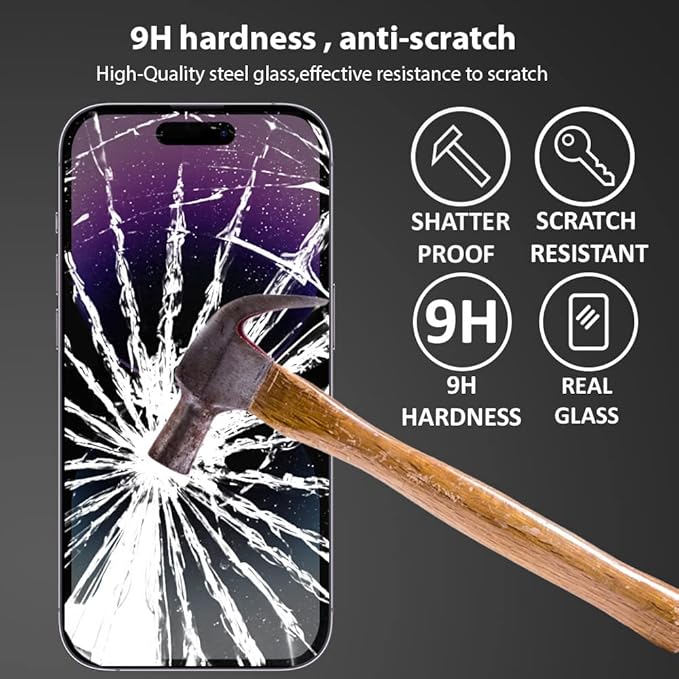 Privacy Screen Protector for iPhone 14 Pro Max, Anti-Spy 9H Tempered Glass, Case Friendly, Bubble-Free, HD Clear, Scratch Resistant Screen Guard - Image 4