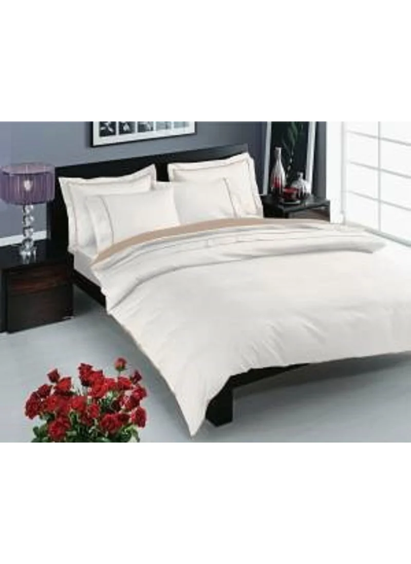 Taç Prestige Ecru Deluxe Double Cotton Satin Duvet Cover Set