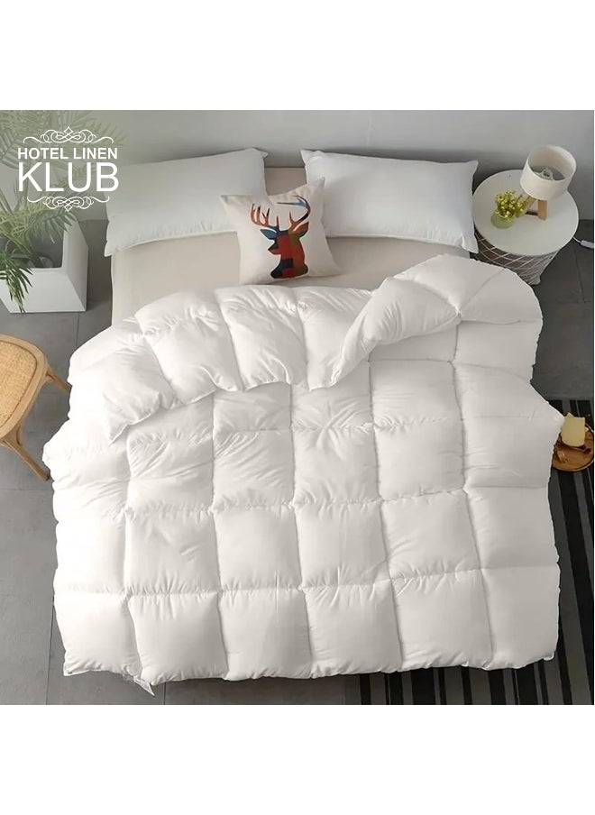 Hotel Linen Klub Hotel Linen Klub Luxury Duck Down Feather Duvet – Crafted with 100% Cotton Down Alternative Fabric and Natural Duck Down Fill for Superior Comfort, Warmth, and Breathability-Size: King (220 x 240cm)  - Image 2