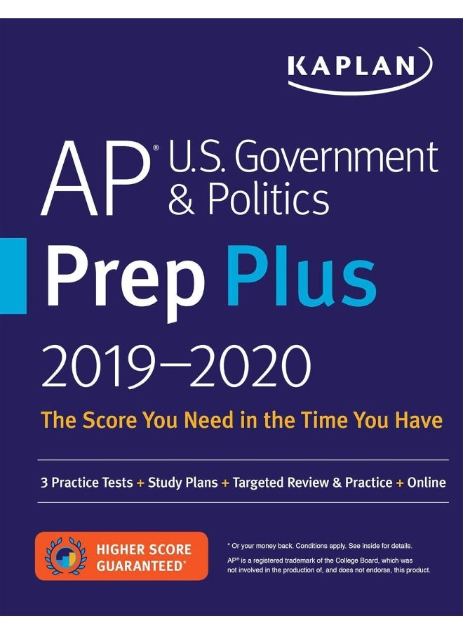 AP U.S. Government & Politics Prep Plus 2019-2020: 3 Practice Tests + Study Plans + Targeted Review & Practice + Online  - Image 1