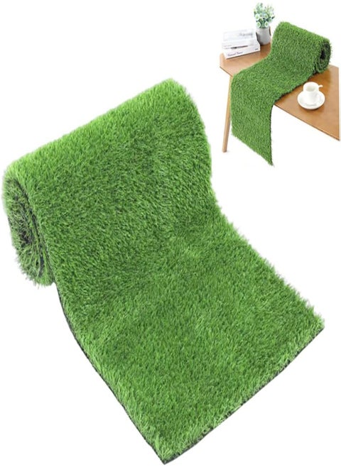 Artificial Grass Table Runner 14x47 Inch Faux Grass Table Runners Green Grass Table Cloth Table Decoration for Home Decor