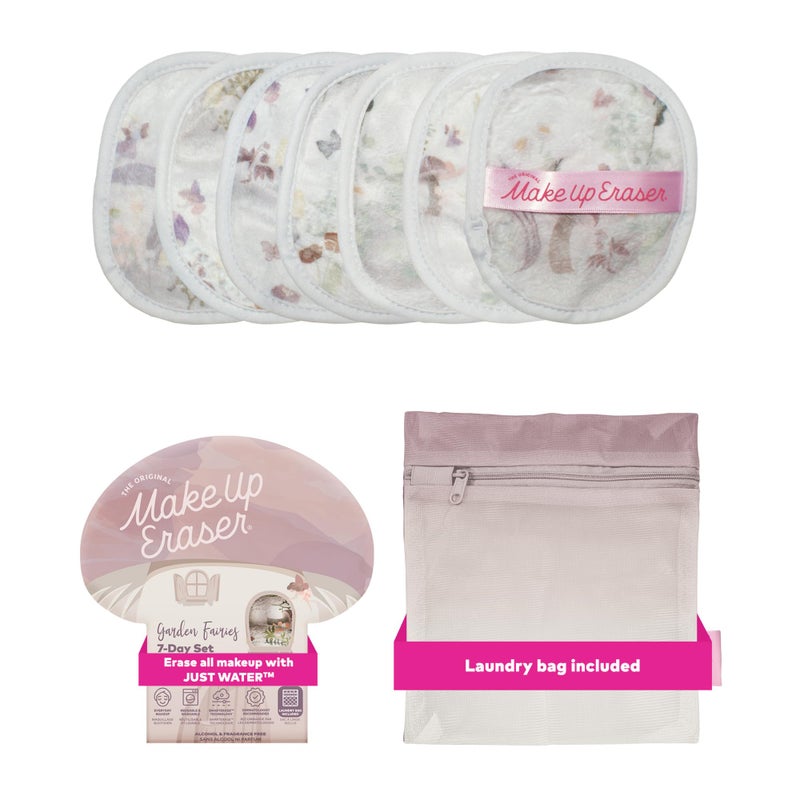 Makeup Eraser The Original Makeup Eraser 7Day Set Erase All Makeup with Just Water Including Waterproof Mascara Eyeliner Foundation Lipstick Sunscreen and More Garden Fairies 7ct - Image 2