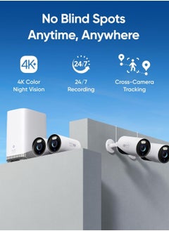 eufy eufy Security eufyCam E330 (Professional) Add-On 4K Wired Outdoor Security Camera with Spotlights for 24/7 Recording, Enhanced Wi-Fi, Face Recognition AI,No Monthly Fee, Requires HomeBase 3  - Image 2