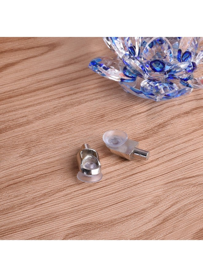 بي سي بي حامل دعم الرف الزجاجي الشفاف باللون الفضي من BCP، 30 قطعة، مقاس 5 مم، دبوس معدني - Image 4