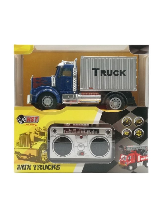 HST 4-Way Drive Toy Truck with Remote Control for Kids Blue and Grey 16.2 x 7.5 x 17 cm 6158-H6