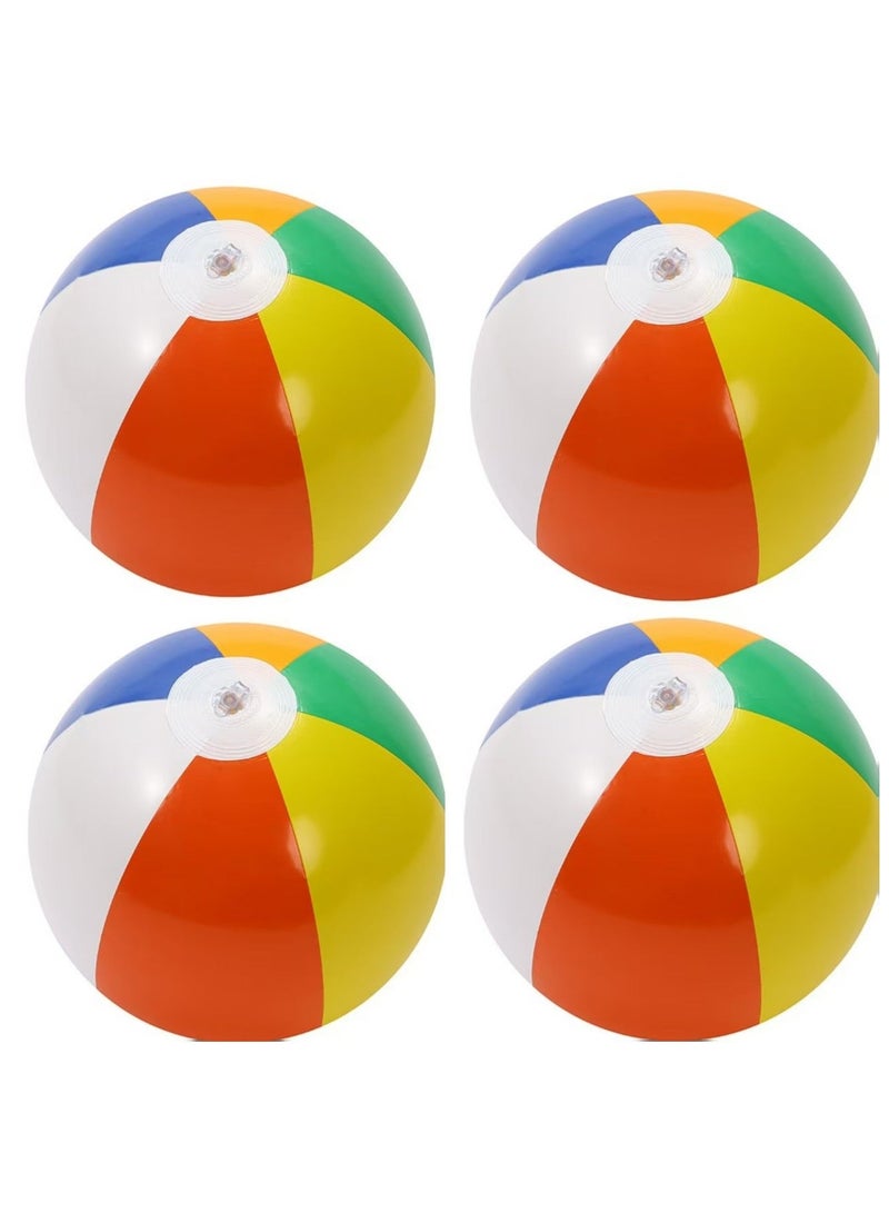 24'' Giant Inflatable Beach Balls (4-Pack) - Jumbo Pool & Beach Toys for Summer Water Games, Kids Party Supplies for All Ages - Image 1