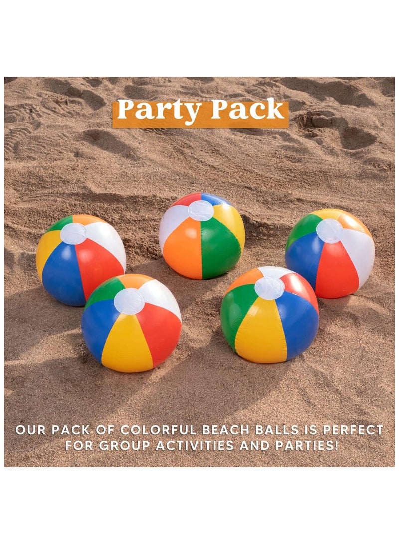 24'' Giant Inflatable Beach Balls (4-Pack) - Jumbo Pool & Beach Toys for Summer Water Games, Kids Party Supplies for All Ages - Image 5