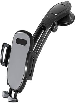 Car Phone Holder,Adjustable Curved Arm Dashboard Mount Mobile Suction Cup Holder with Slipper,360 Degree Rotation Windshield Cell Phone Cradle for iPhone 12 Pro Max,iPhone 11