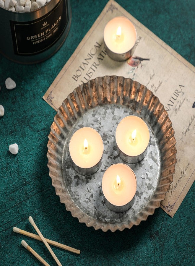 HILUMIDA Unscented Tealight Candles - 100 Pack 4 Hours Smokeless White Small Tea Candles for Weddings,Warmer Home Decor for Home - Image 3