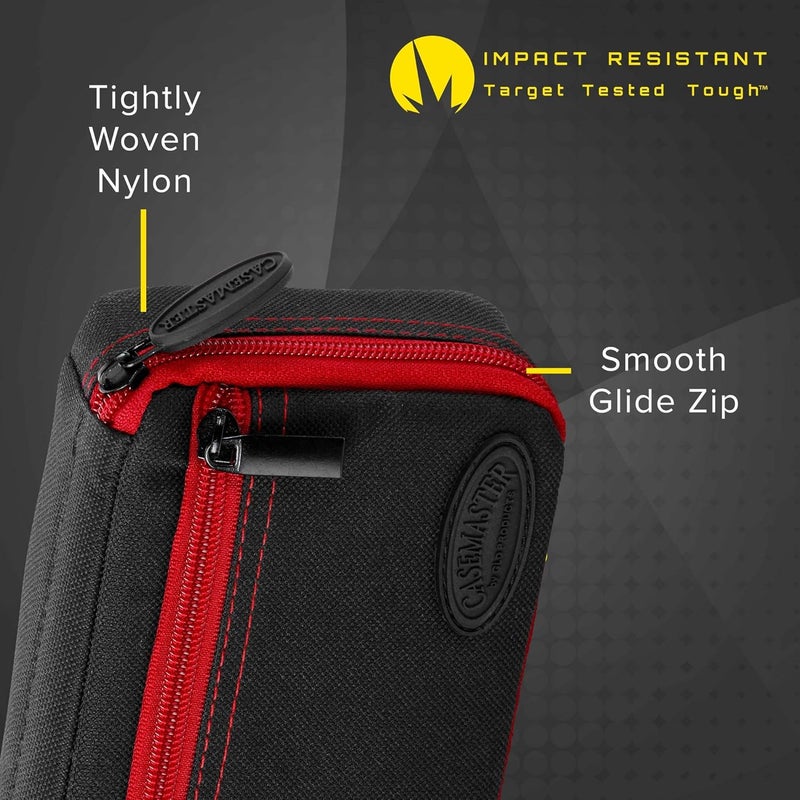 CASEMASTER Plazma Dart Case for Soft and Steel Tip Darts, Holds 3 Darts and Features Built-In Storage Tube and Pockets for Flights, Tips, Shafts, and Personal Items - Image 2