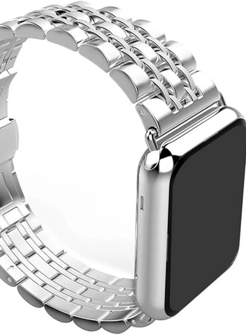 ديفيا Stainless Steel Link Watch Band 42/44mm - Silver - Image 2