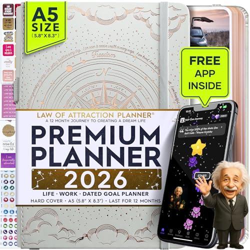 Freedom Mastery Law of Attraction Planner 2026 - Weekly & Monthly Goal Setting Planner, 12 Month Journey to Increase Productivity | Life & Gratitude Journal, Include Foldable Vision Board, Gift Box & Stickers - Image 1