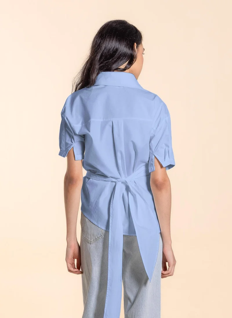 شايبس قميص غير متماثل ملفوف