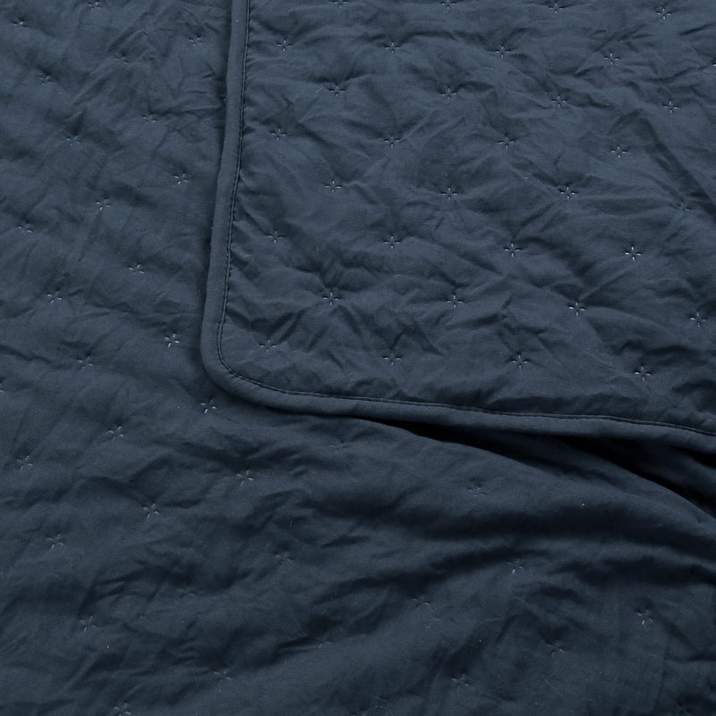 ROARINGWILD Navy Blue Twin Size Quilt Bedding Set with Pillow Sham, Lightweight Soft Bedspread Coverlet, Quilted Blanket Thin Comforter Bed Cover, All Season, 2 Piece, 68x90 inches - Image 5