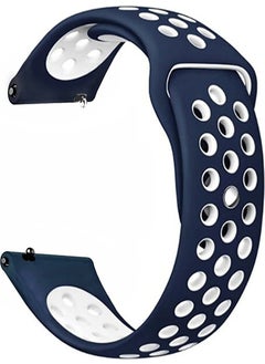 Tagomoon Samsung Gear Sport Smart Watch Compatible Band Soft Textured Perforated Patterned Silicone Strap  - Image 1