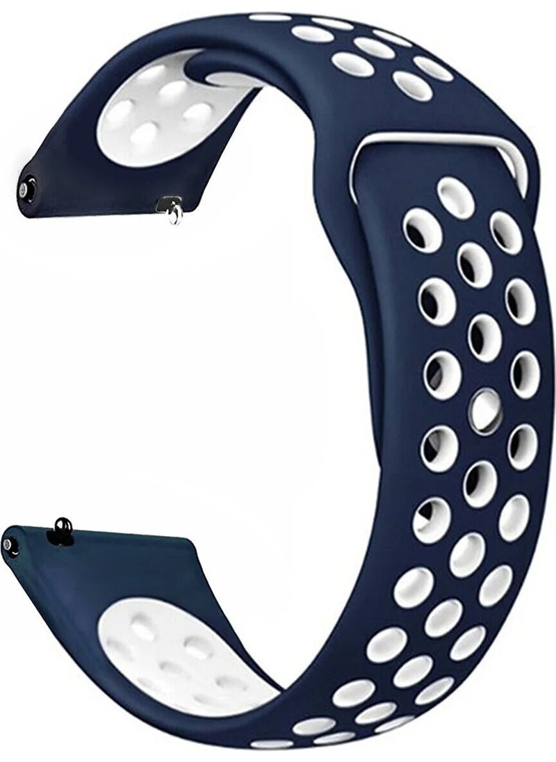 Tagomoon - Samsung Gear Sport Smart Watch Compatible Band Soft Textured Perforated Patterned Silicone Strap - Image 1