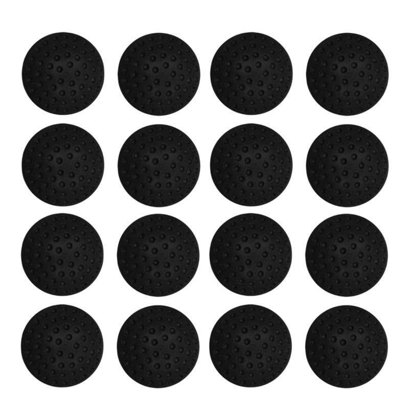ALP Rubber Wall Protector Knob Cover – Self Adhesive Door Handle Bumper Guard – Protects Walls from Door Handles, Stops, Headboards, Refrigerator Doors (Black, Pack of 16) - Image 1